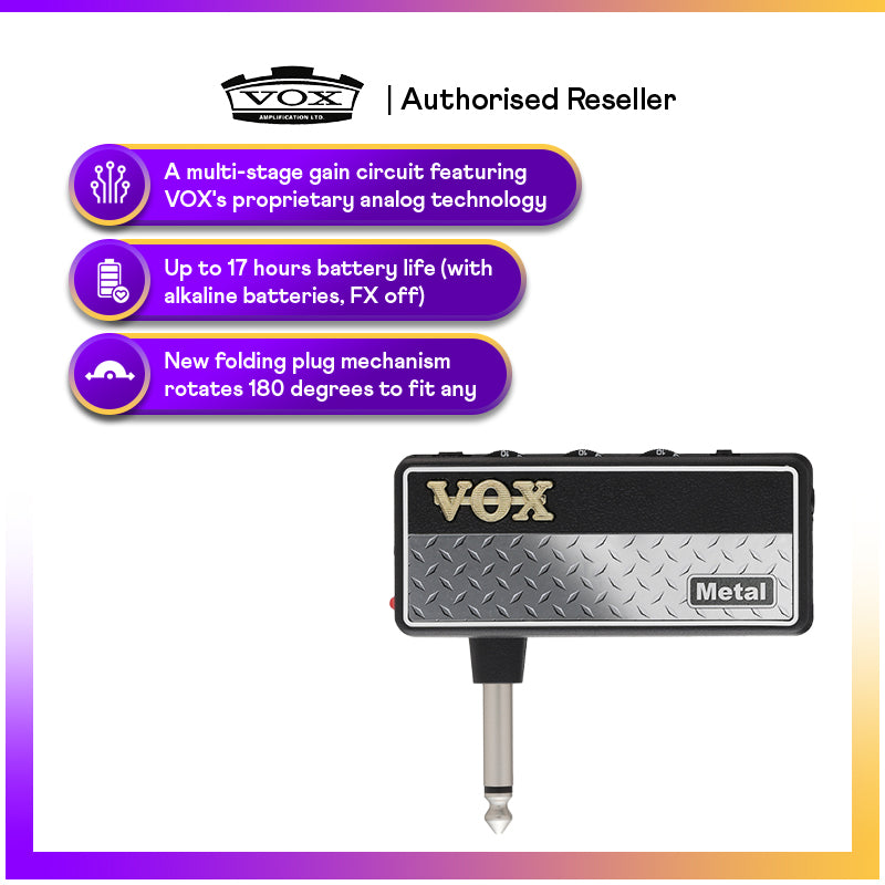 Vox amPlug 2 Metal Headphone Guitar Amp