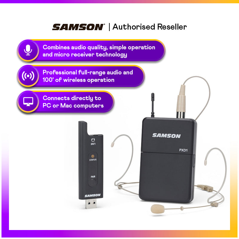 Samson Stage XPD2 Headset USB Wireless System
