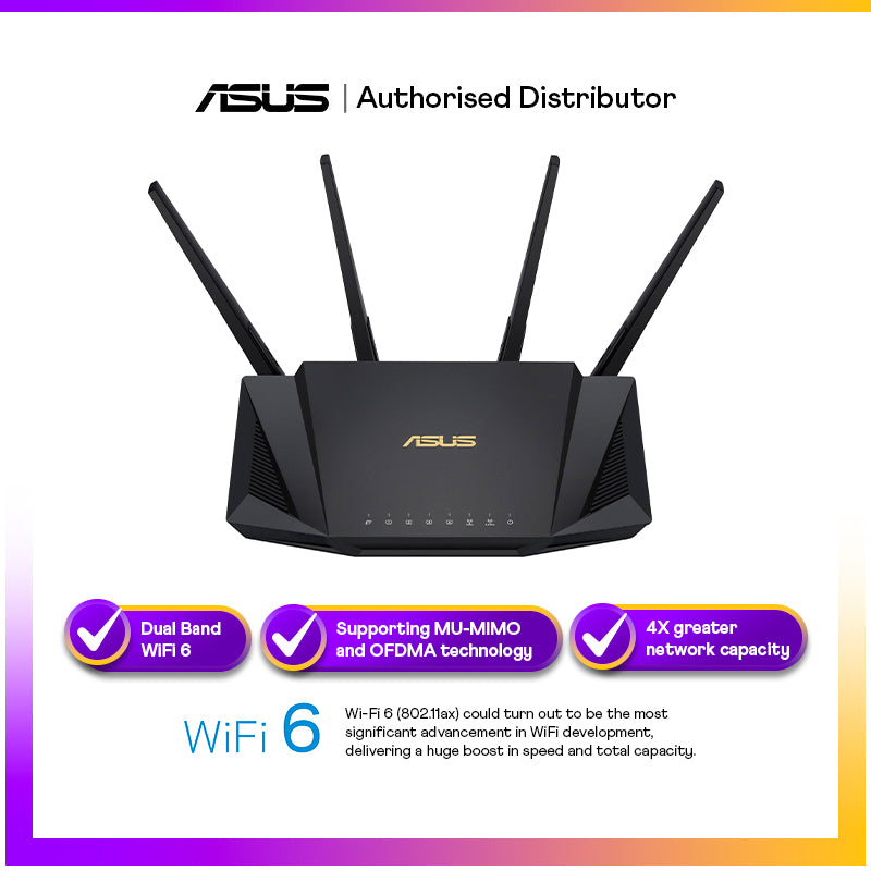 ASUS RT-AX3000 WiFi 6 Router | MyRepublic eStore Singapore